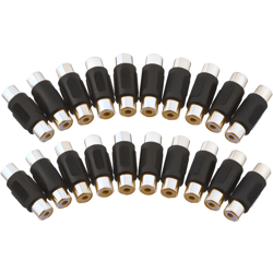 av rca female to female jack coupler adapter connector, rca/phono coupler for audio/video extensiom