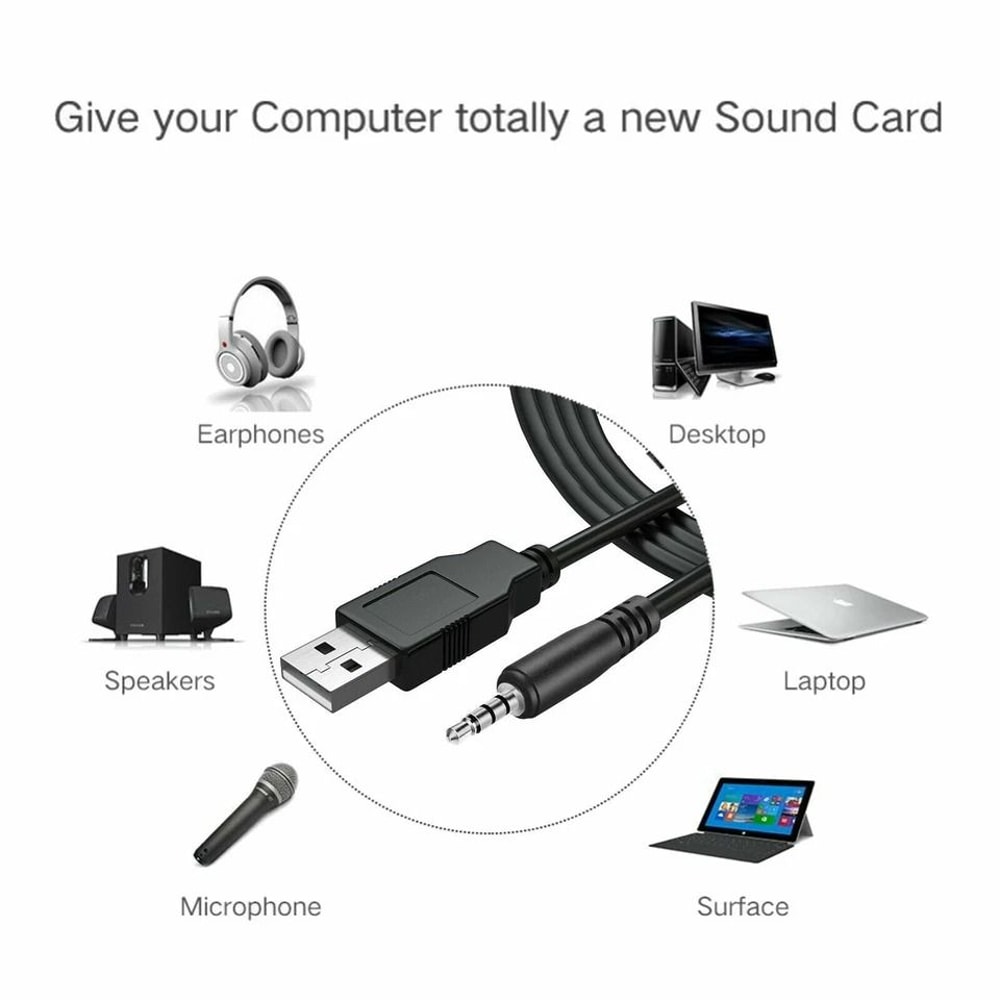 USB Female To Male Adapter Cable Car AUX Audio Plug Male To USB Jack Converter 6