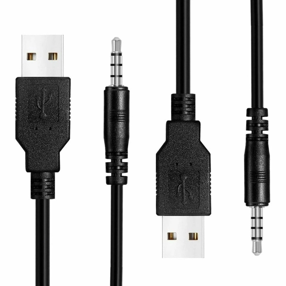 USB Female To Male Adapter Cable Car AUX Audio Plug Male To USB Jack Converter 7