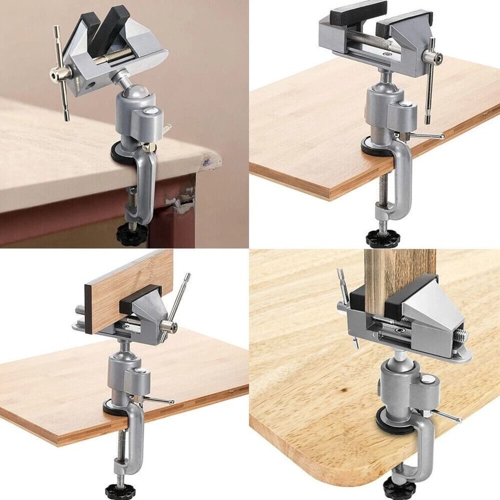 Rotating Hobby Crafts Bench Vise Universal Work Clamp Jaw Table Vise For DIY Projects 3