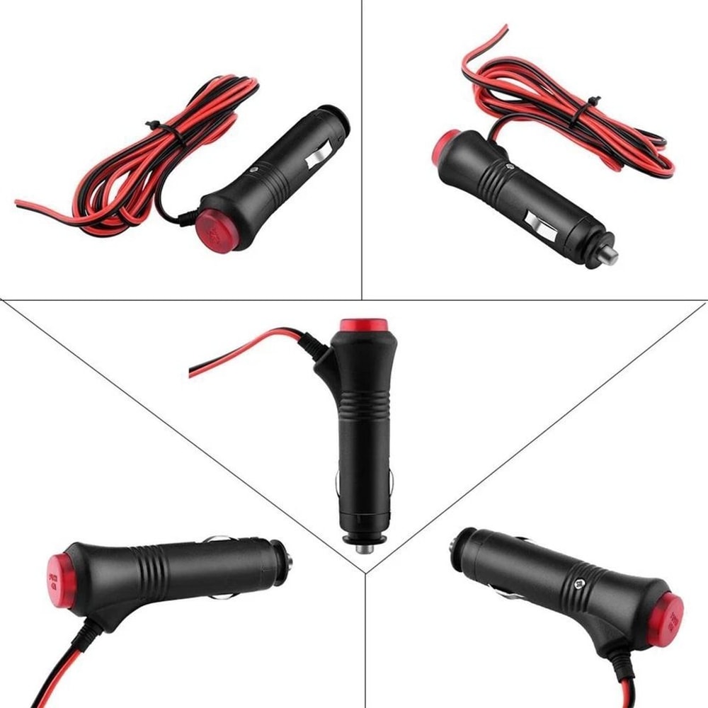 Car Cigarette Lighter Plug HighQuality Socket Connector OnOff Switch Cord For Auto Motorcycle 5
