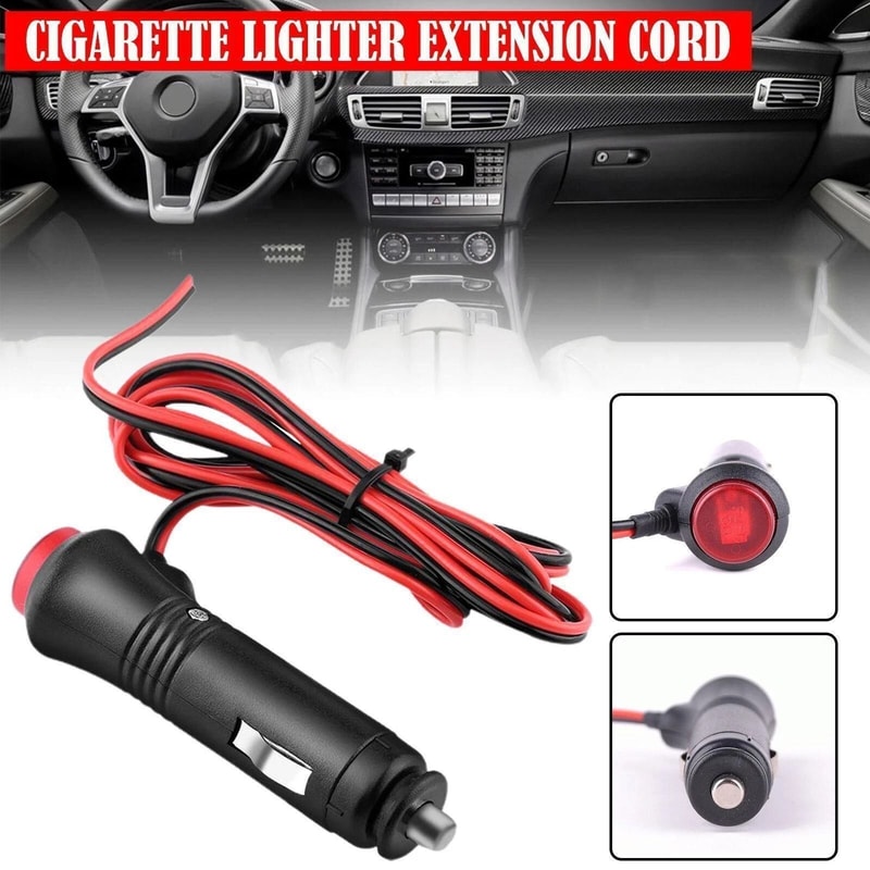 Car Cigarette Lighter Plug HighQuality Socket Connector OnOff Switch Cord For Auto Motorcycle 6