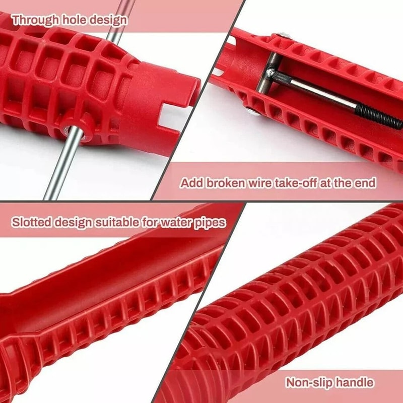 Multipurpose Faucet Wrench Tool Plumbing Repair Tool For Sink Installations Easy Faucet Nut Removal 6
