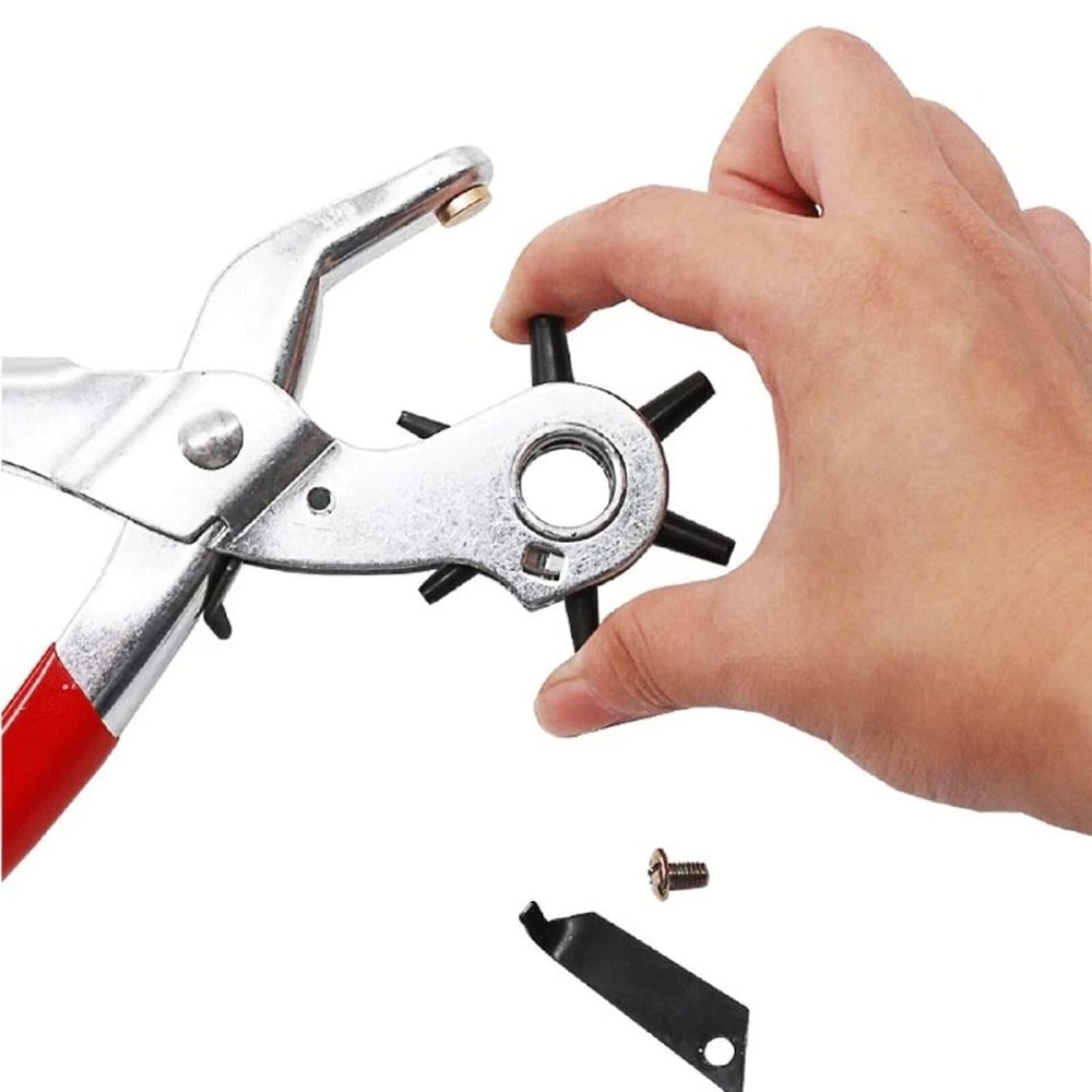 Leather Hole Puncher Tool Heavy Duty Hand Pliers Hole Sizes For Belt Leather Plastic Rubber 2
