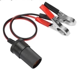cigarette lighter power adapter, car battery alligator clamp clip, dc cable with socket for car accessories