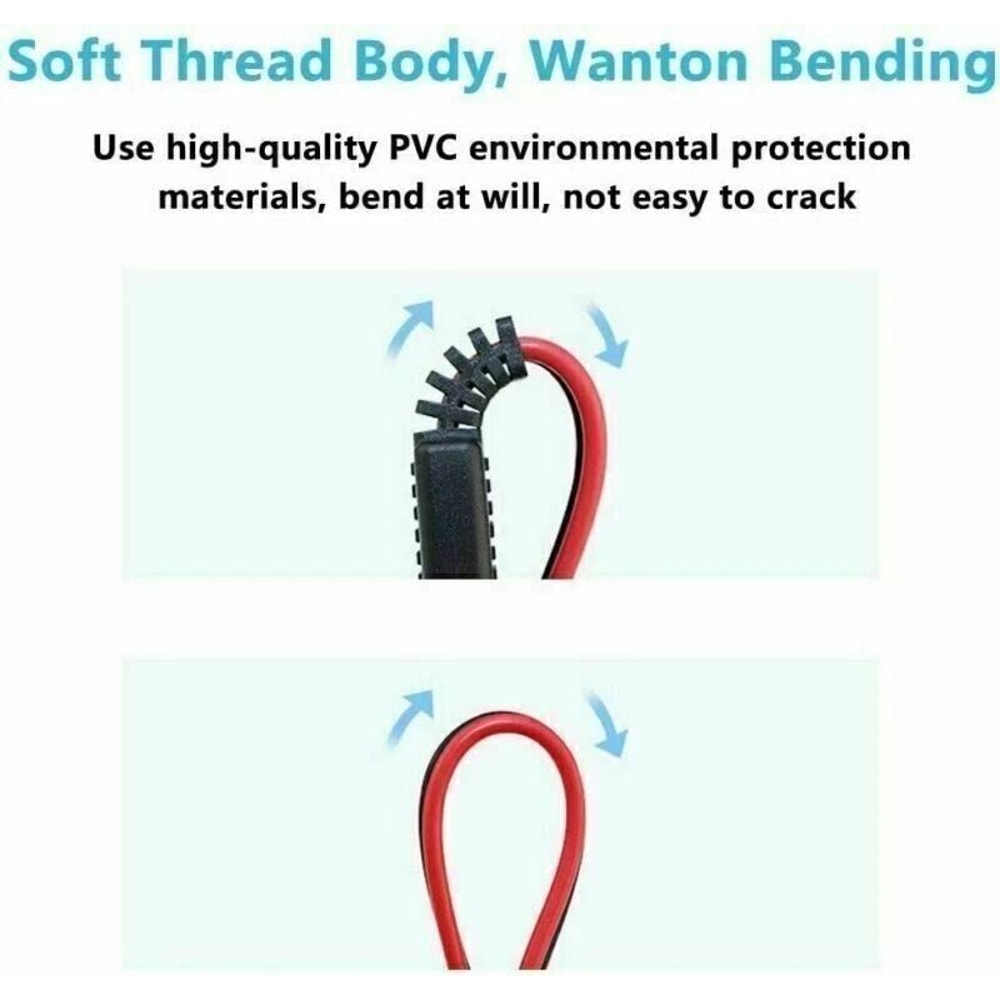 Car Cigarette Lighter Plug With Fuse LED Power Indicator AWG Socket Plug Compatible With Car Access 3