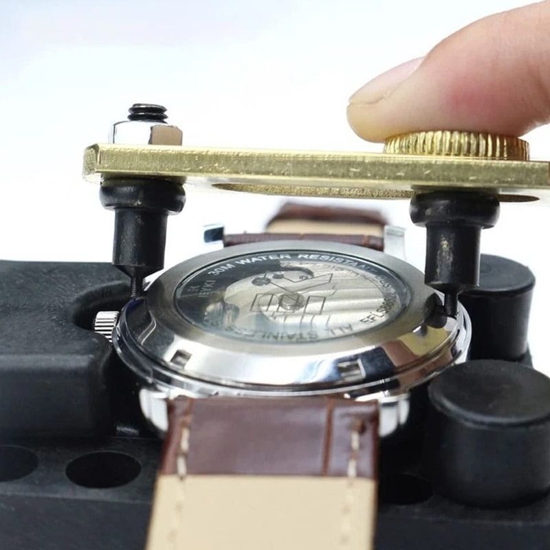 Watch Back Case Cover Opener Remover Wrench Adjustable Rectangle Design Repair Kit For Screwon Back 9