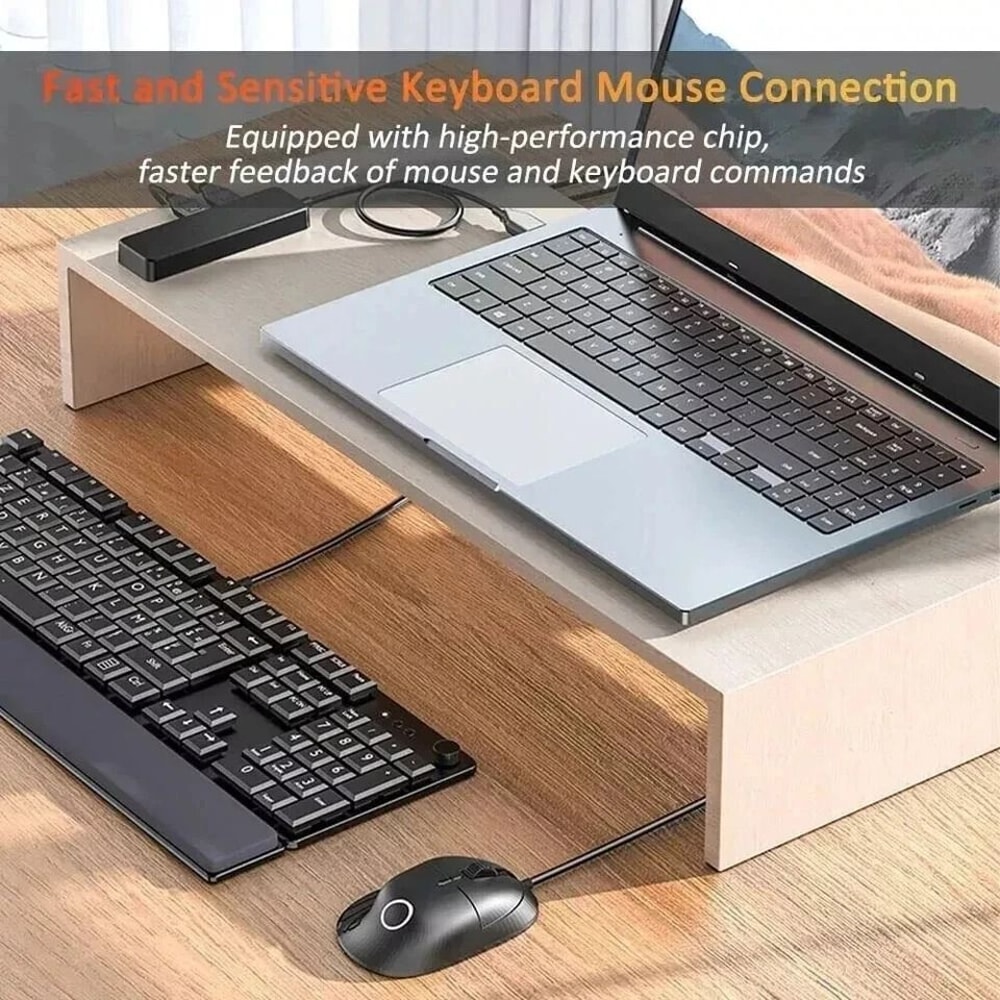 USB Hub Splitter Port USB Expander For Laptops Flash Drive HDD More 3