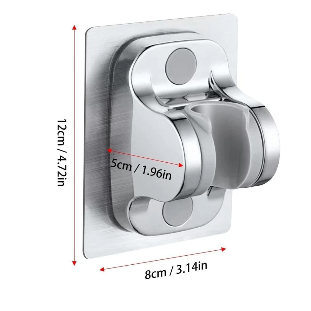 Adjustable Wall Mount Shower Bracket Self Adhesive Handheld Shower Head Holder No Drill Shower Moun 4