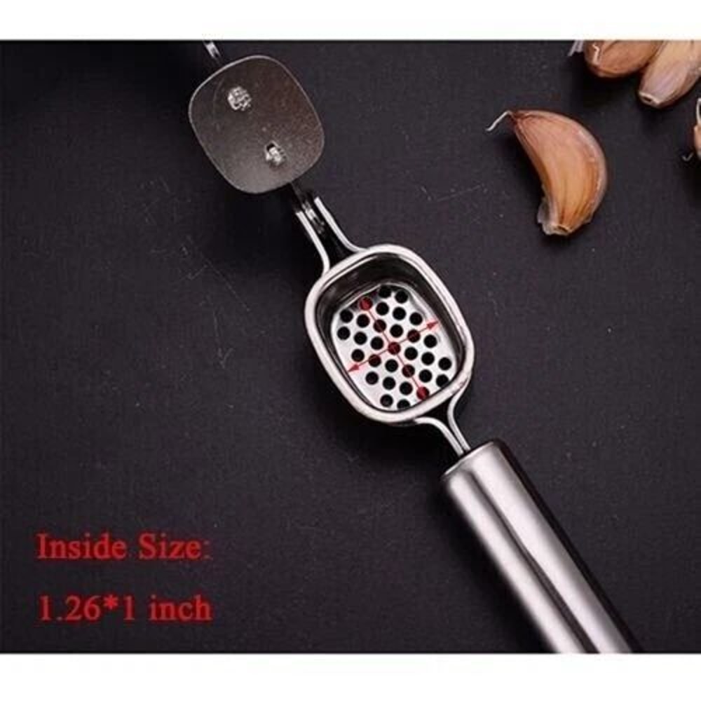 Stainless Steel Garlic Press Crusher Manual Squeezer Masher Mincer Durable Kitchen Tool 9