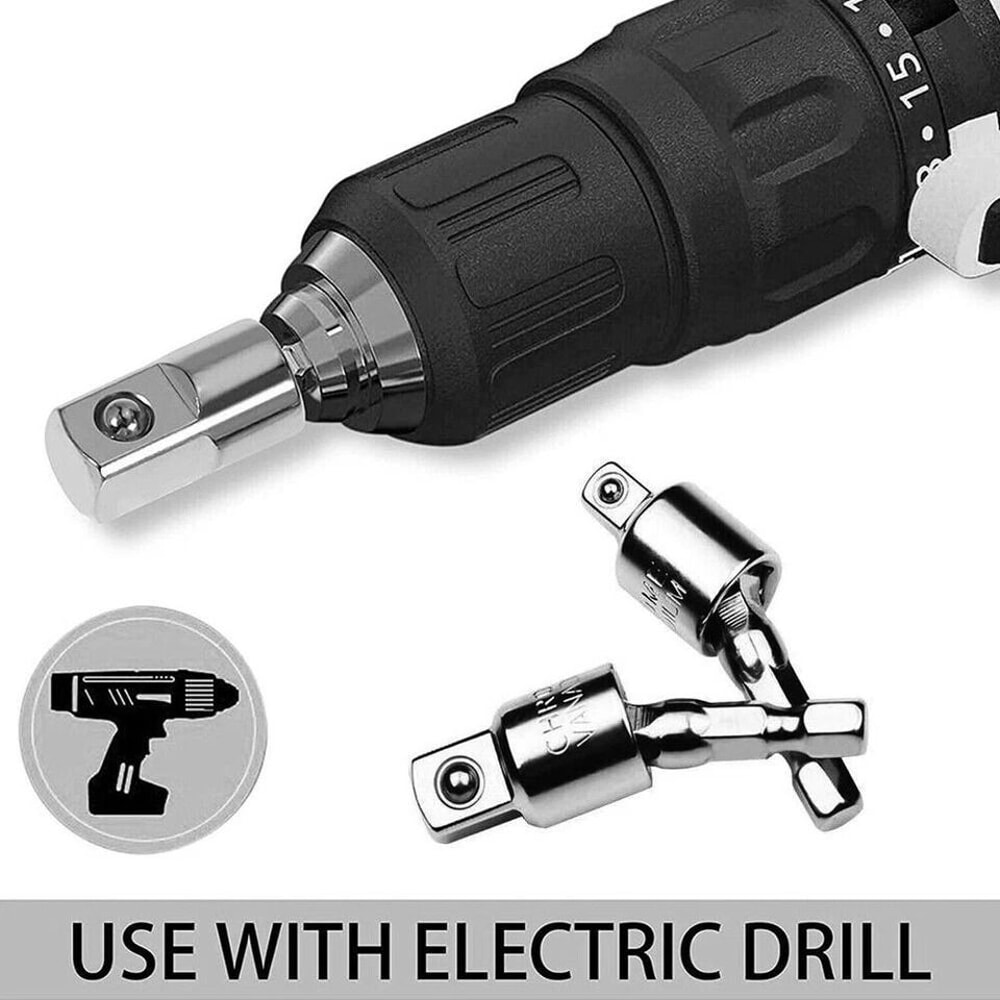 Hex Shank To Impact Driver Drill Universal Socket Adapter Set CRV Steel Power Drill Conversion Tool 1