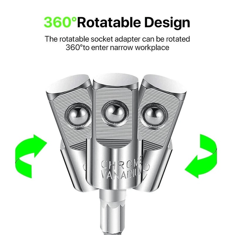 Hex Shank To Impact Driver Drill Universal Socket Adapter Set CRV Steel Power Drill Conversion Tool 6