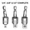 Hex Shank To Impact Driver Drill Universal Socket Adapter Set CRV Steel Power Drill Conversion Tool 7
