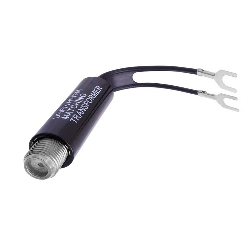 TV Antenna Matching Transformer UHF VHF FM Ohm Coaxial Cable Adapter Indoor Use 0