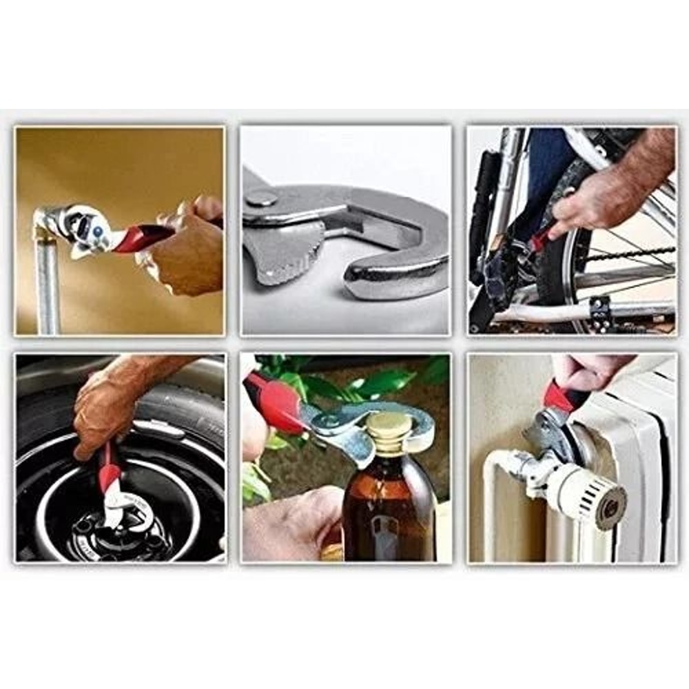 Universal Wrench Adjustable Spanner Quick Multifunction Tool For Home Repairs Plumbing Garden Mecha 5