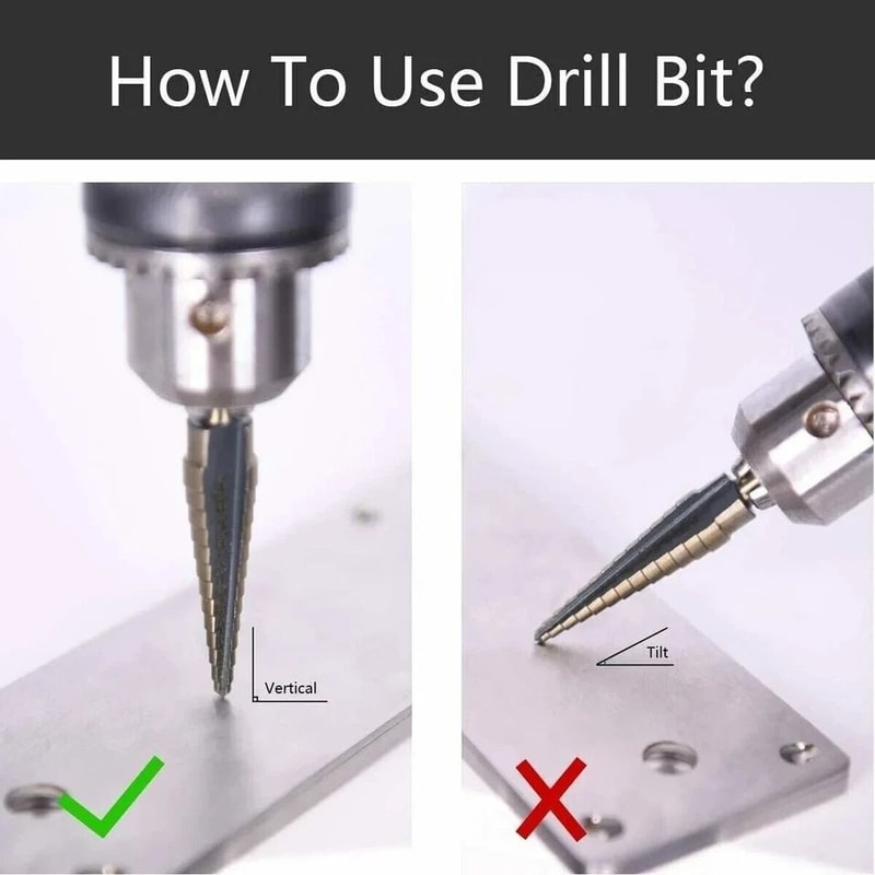 High Speed Steel Titanium Step Drill Bit W Automatic Center Punch Precision Hole Cutter For Worksho 2