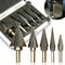 High Speed Steel Titanium Step Drill Bit W Automatic Center Punch Precision Hole Cutter For Worksho 0