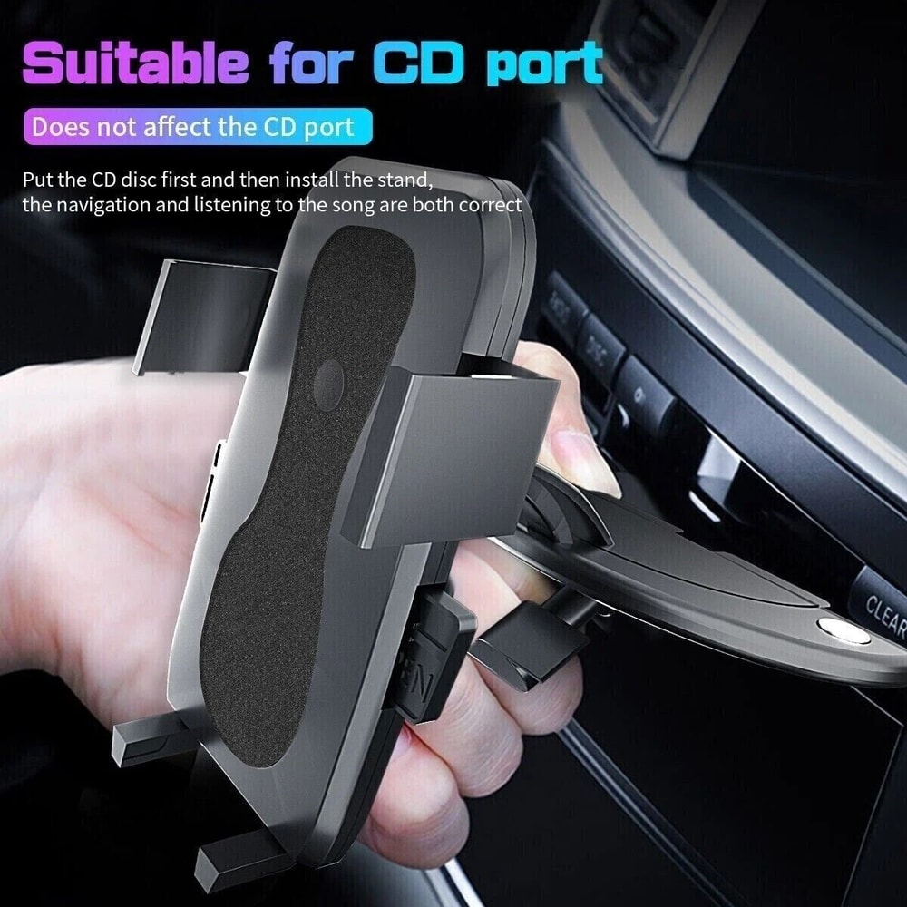 Universal Car Mount CD Slot Phone Holder For IPhone Samsung GPS Cell Phone Front Seat Car Convenien 10
