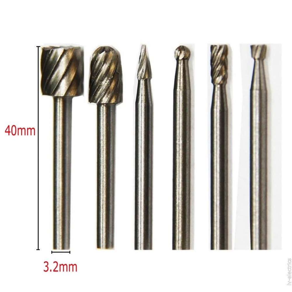 Rotary Multi Tool Accessories Kit Diamond Burr Bits Drill Set For Dremel Crafting Model Making HSS 2
