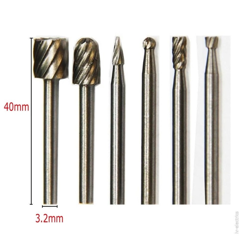 Rotary Multi Tool Accessories Kit Diamond Burr Bits Drill Set For Dremel Crafting Model Making HSS 2