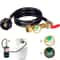 Extension Hose Propane Refill Adapter With OnOff Control Gauge 8