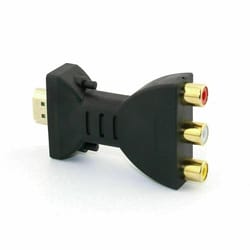 composite av video audio adapter converter, hdmi male to rca female for tv, pc, projector, home use