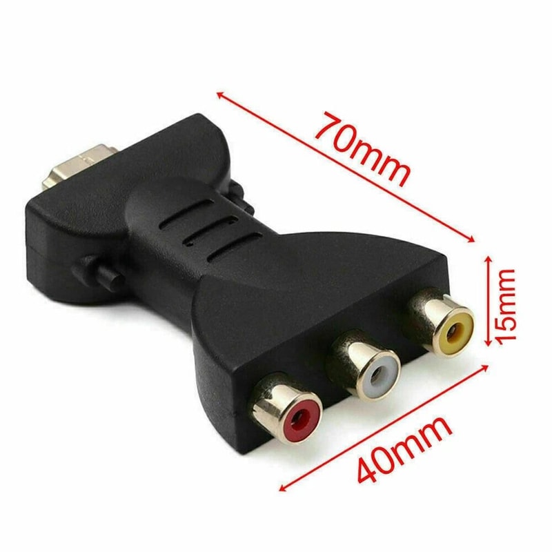 Composite AV Video Audio Adapter Converter HDMI Male To RCA Female For TV PC Projector Home Use 2