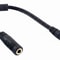 Black Audio Y Splitter Headphone Cable Male To Female Gold Plated Laptop PC Audio Splitter 0