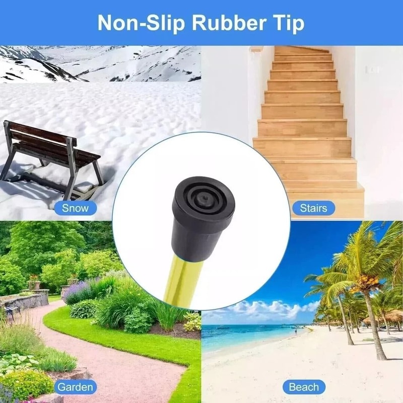 Adjustable Folding Cane Walking Stick Aluminum Collapsible Travel Hiking Stick Portable Walking Aid 3