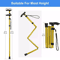 Adjustable Folding Cane Walking Stick Aluminum Collapsible Travel Hiking Stick Portable Walking Aid 5