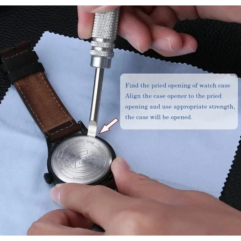 Watch Back Cover Opener Tool Metal Pry Lever For Battery Changing Kit Watch Repair Tool 5