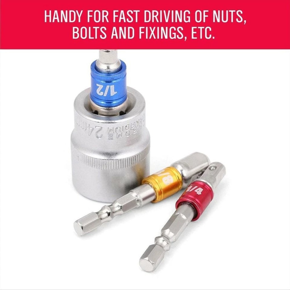 Hex Shank Drill Bits Socket Adapter Impact Set Power Extension Bar For Drill 4