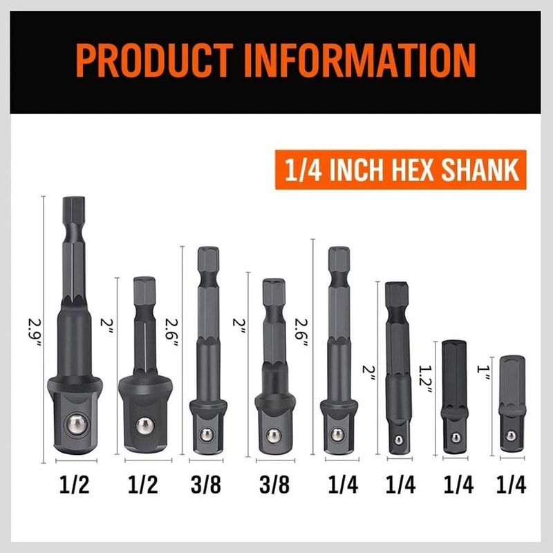 Hex Shank Drill Bits Power Extension Bar For Drill Socket Adapter Impact Hex Shank Quick Change 3