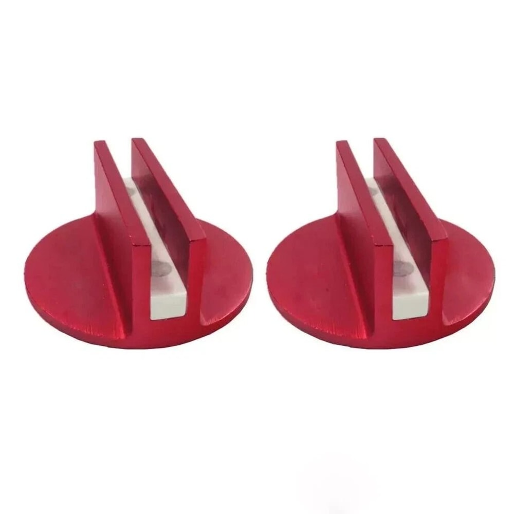 Magnetic Jack Pad For Universal Car Pinch Weld Rail Adapter Red Slotted AircraftGrade Aluminum 0