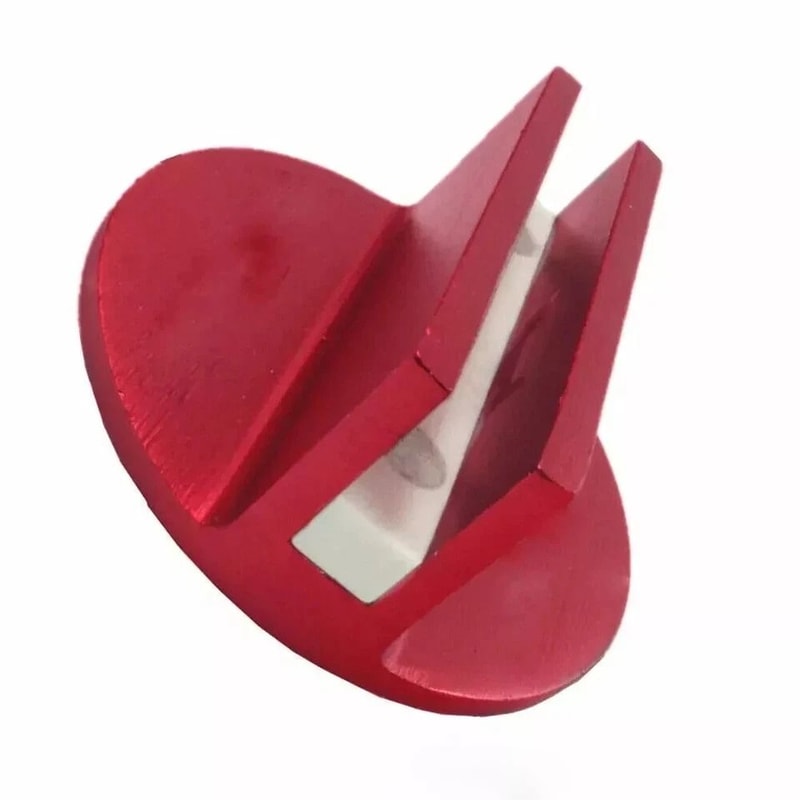 Magnetic Jack Pad For Universal Car Pinch Weld Rail Adapter Red Slotted AircraftGrade Aluminum 5