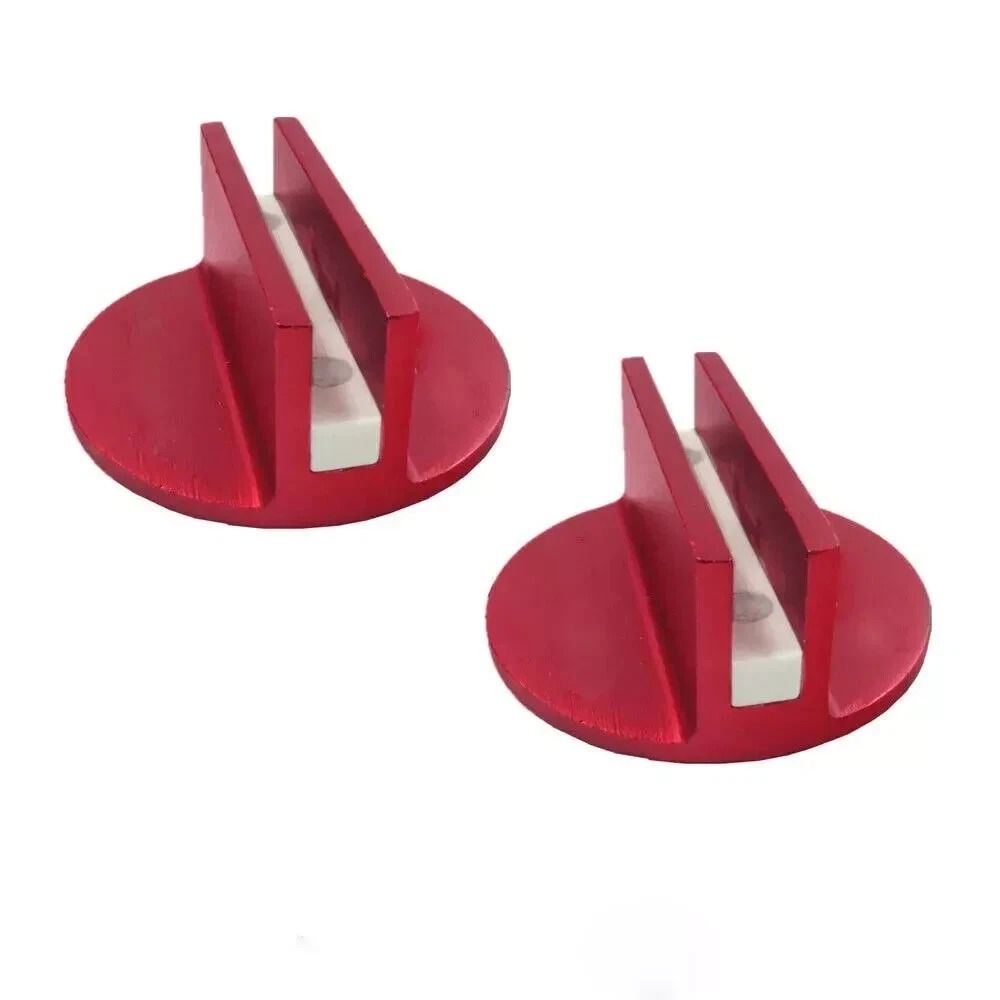 Magnetic Jack Pad For Universal Car Pinch Weld Rail Adapter Red Slotted AircraftGrade Aluminum 8