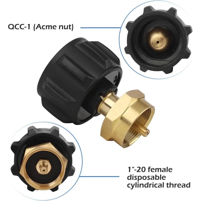 Propane Refill Adapter QCC1 Regulator Valve LB Cylinder Tank Coupler Bottle For BBQ Grills Camping 1