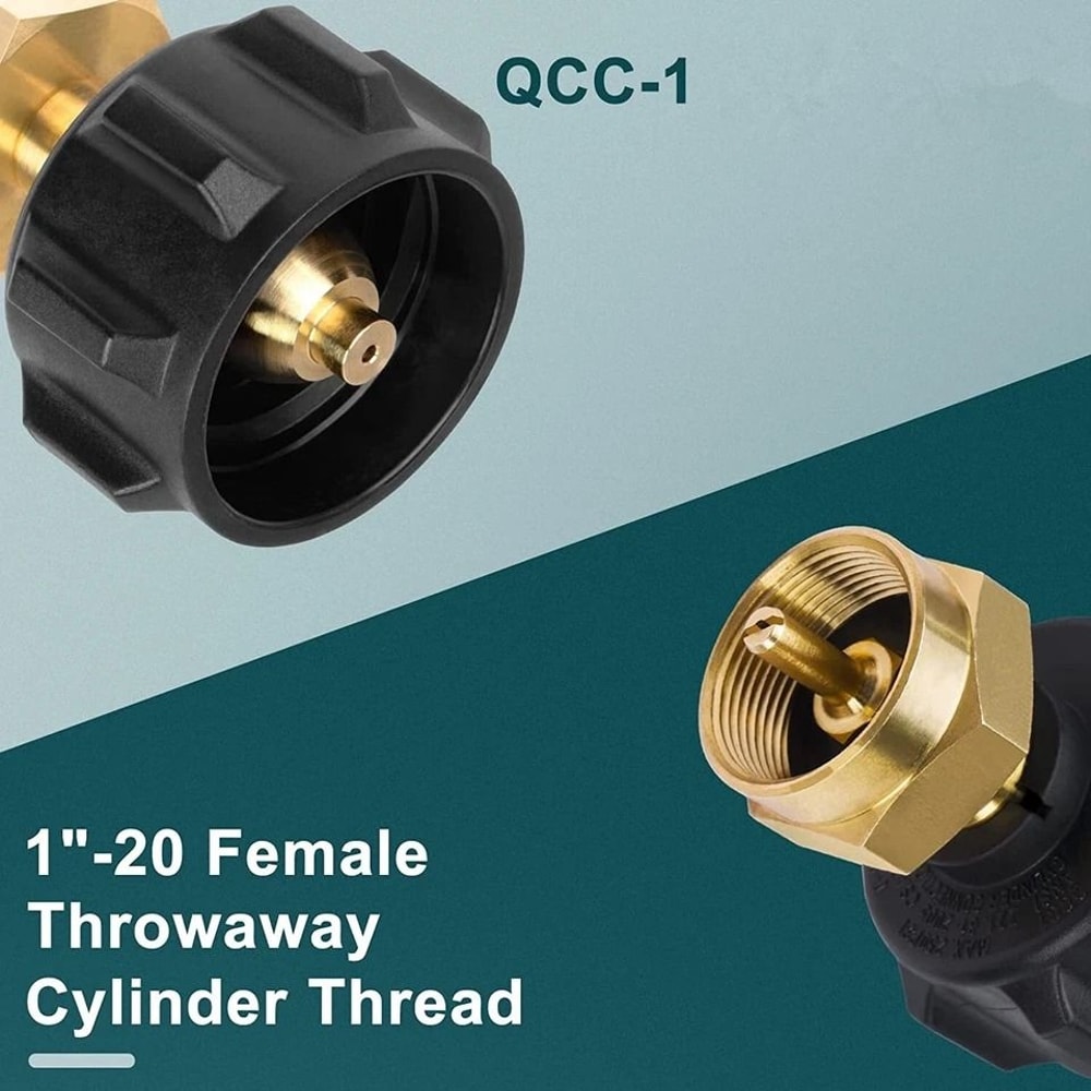 Propane Refill Adapter QCC1 Regulator Valve LB Cylinder Tank Coupler Bottle For BBQ Grills Camping 5