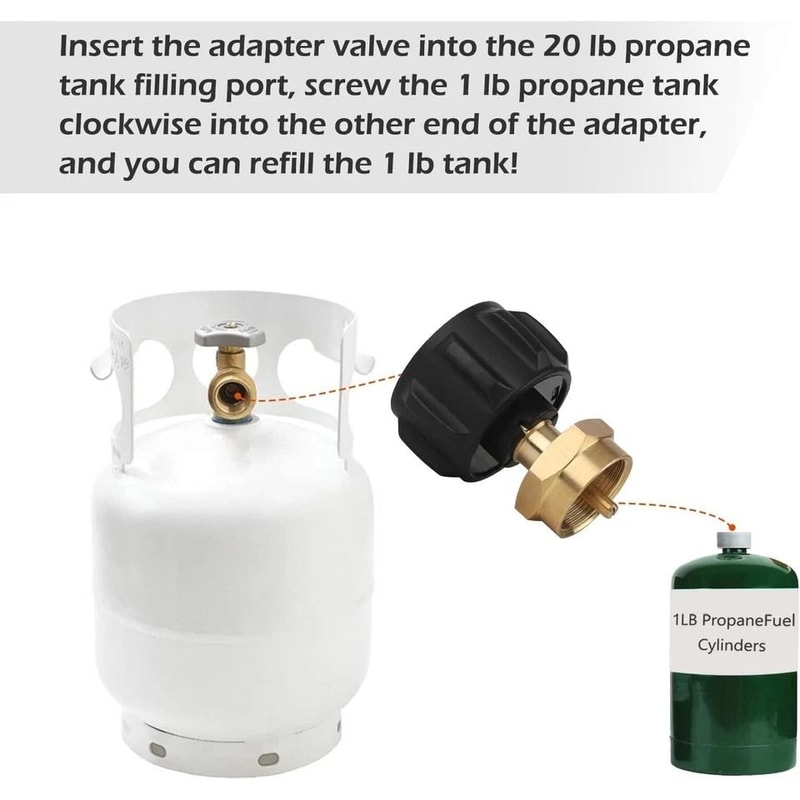Propane Refill Adapter QCC1 Regulator Valve LB Cylinder Tank Coupler Bottle For BBQ Grills Camping 8