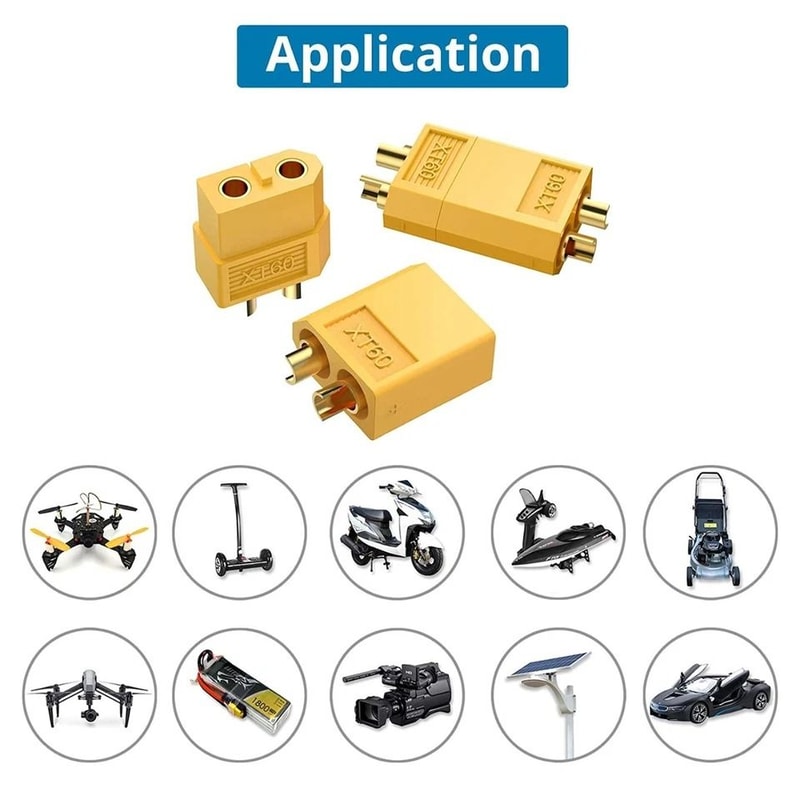 Bullet Connectors For RC Lipo Gold Plated DIY Plug Power Battery XT Durable HighCurrent Connection 4