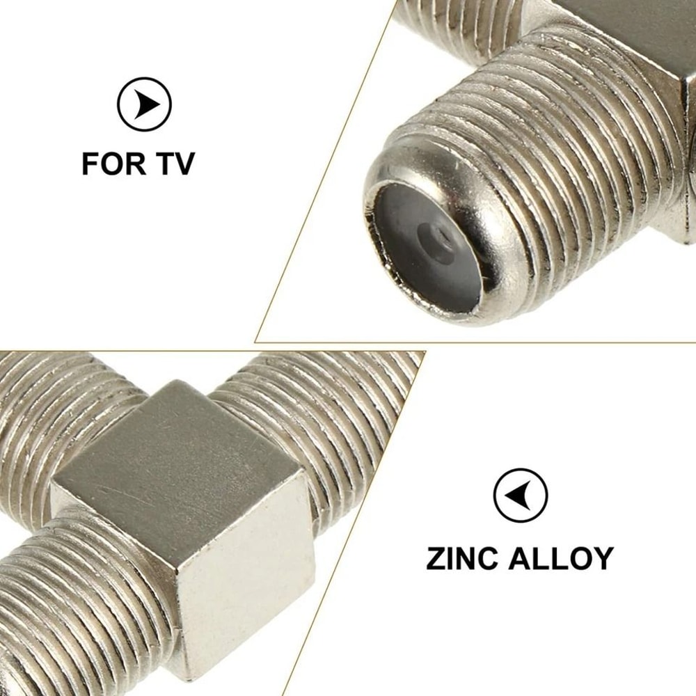 FType Coax Cable Splitter Way Combiner Adapter RG6 Connector For TV Video Perfect For Home Enterta 5