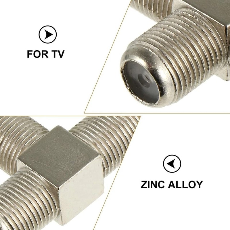 FType Coax Cable Splitter Way Combiner Adapter RG6 Connector For TV Video Perfect For Home Enterta 5