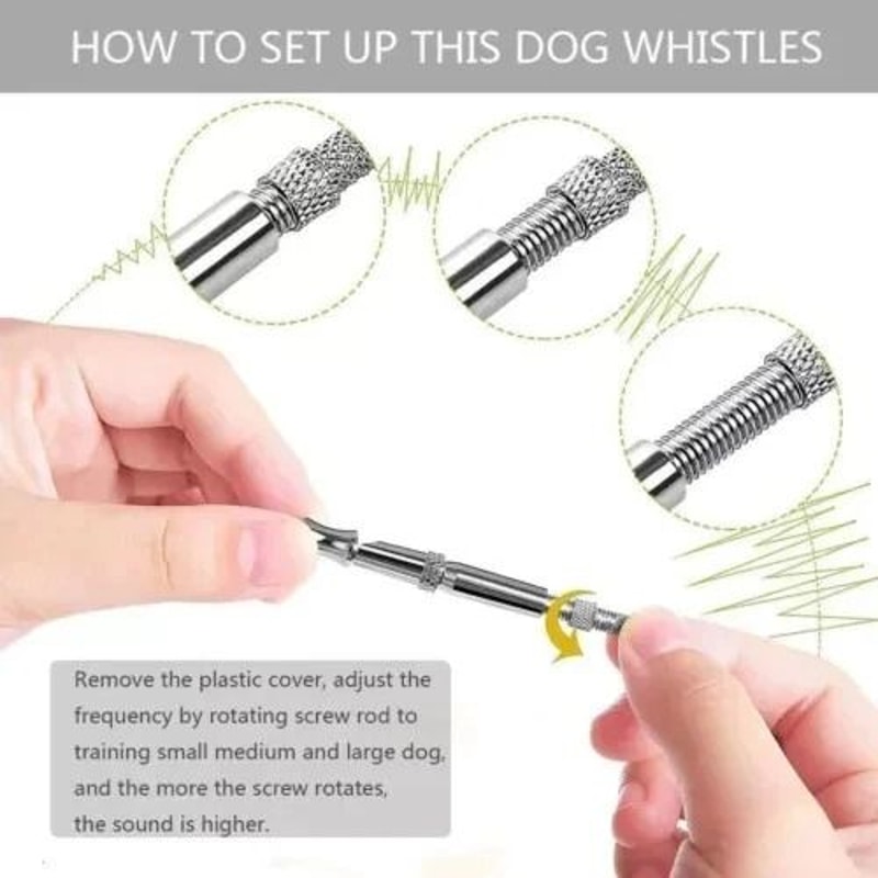 Ultrasonic Dog Training Whistle Stop Barking Pet Control Sound Pitch Training For Obedience Recall 1