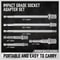 Hex Shank Socket Adapter Set Impact Grade Durable Drive Tools For DIY 1