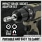 Hex Shank Socket Adapter Set Impact Grade Durable Drive Tools For DIY 2