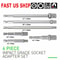 Hex Shank Socket Adapter Set Impact Grade Durable Drive Tools For DIY 5