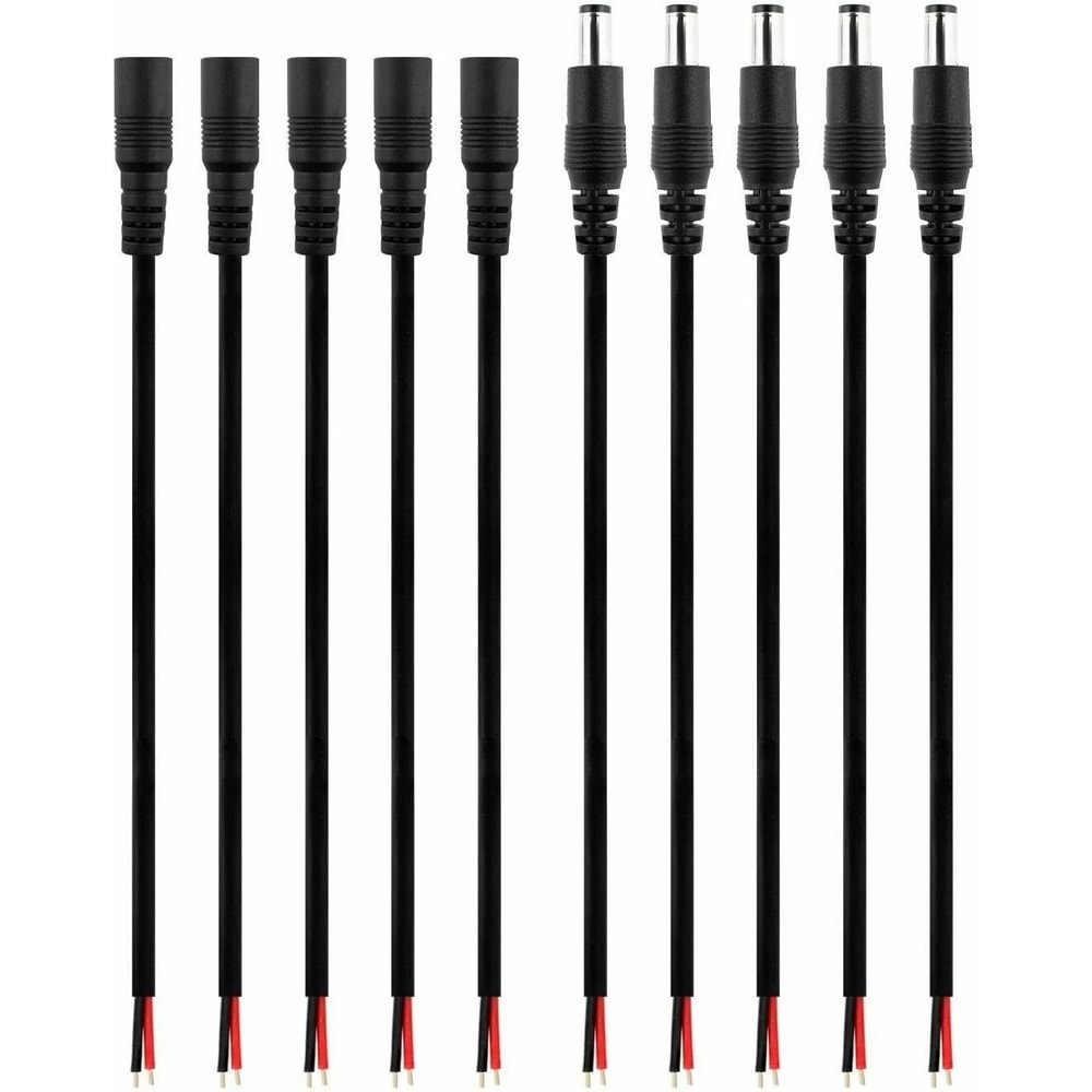 DC Pigtail Cable Male Female Jack Barrel Power Plug Connector Cord For CCTV LED Driver And Strip 0