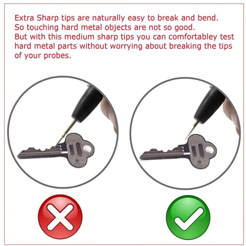 Universal Probe Test Leads Pin For Digital Multimeter High Quality Red And Black Sharp Precision 6