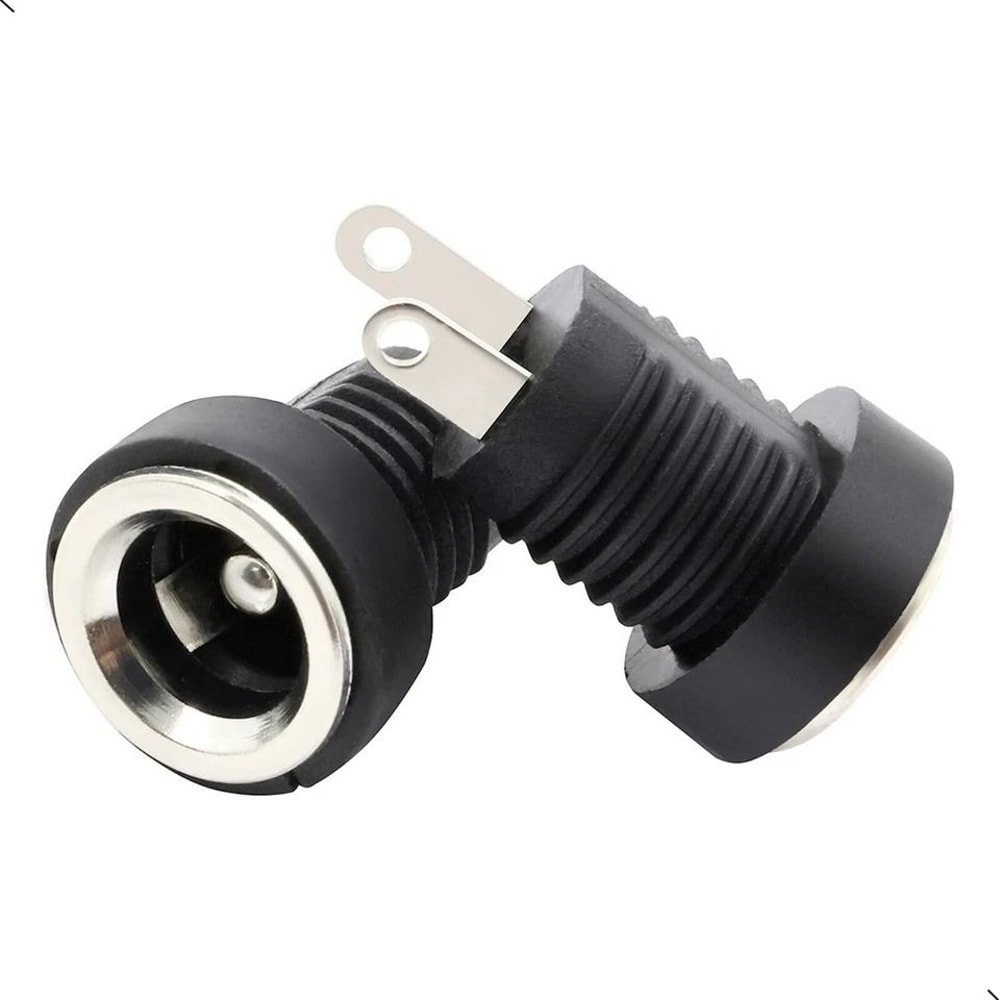 Male Barrel Jack Plug And Female Socket Panel Mount DC Power Connectors Solderable With Shrink Tube 0