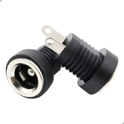 male barrel jack plug and female socket panel mount dc power connectors, solderable, with shrink tube for power supply